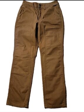 REI Trailsmith Brown Canvas Jeans Women Size 8 Outdoor Hiking Gorp Granola Work